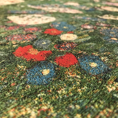 Gustav Klimt "Flower Garden" Artisan Woven Wall Tapestry