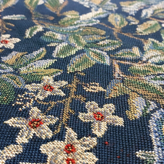 Loom u Soul William Morris "Tree of Life" Blue — Heritage Belgian Woven Tapestry