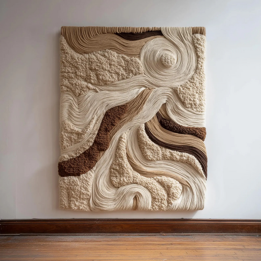 "Boho Sanctuary" — Handcrafted Macramé Wall Art with Natural Driftwood