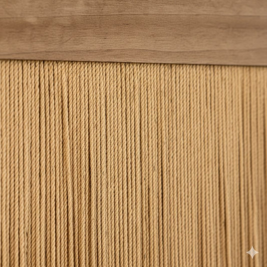 "Slate Cascade" — Extra Large Handcrafted Macramé Wall Installation