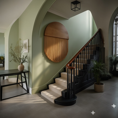 "Slate Cascade" — Extra Large Handcrafted Macramé Wall Installation