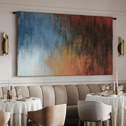 "Continuum" Abstract — Modern Horizontal Jacquard Woven Tapestry