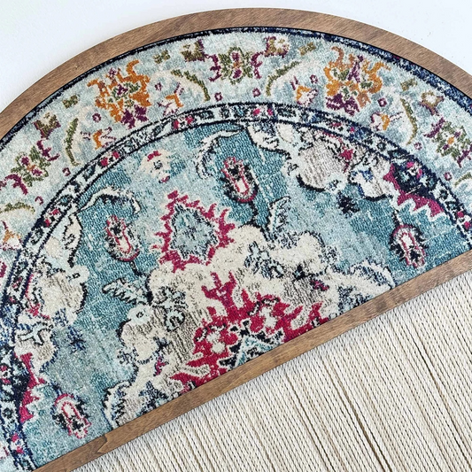 "Anatolian Heritage" — Woven Kilim Tapestry on Walnut Wood Frame