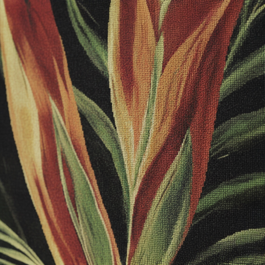 "Birds of Paradise" — Exotic Botanical Jacquard Woven Tapestry