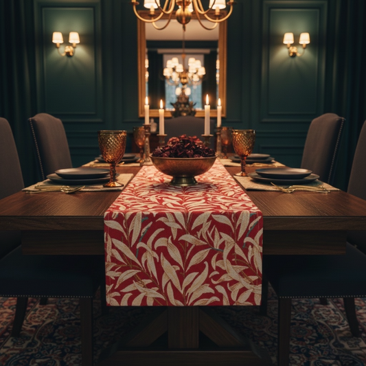 "Willow Bough" — William Morris Heritage Jacquard Woven Table Runner